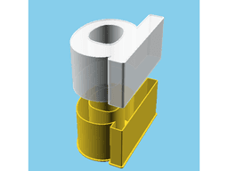 LATIN SMALL LETTER D, nestable box (v1) 3d model