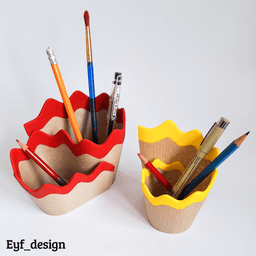 Pencil Sharpening Desk Organizer Set 3d model