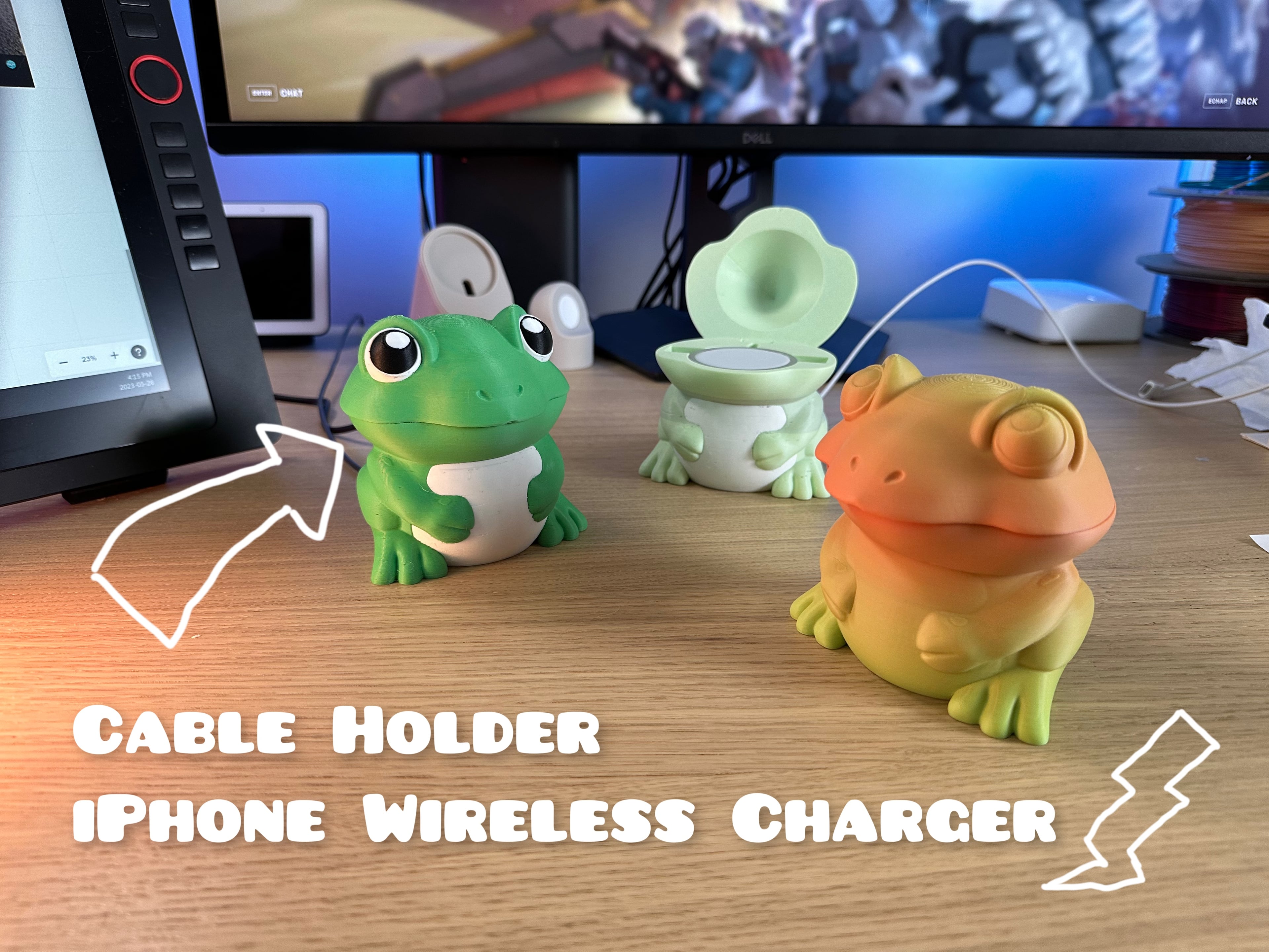 Frog Cable Holder - Holoprops 3d model