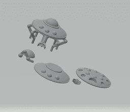 FHW: The Stellar Coalition Corps flying saucer Kit 3d model