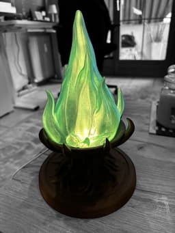 Arcane Flame Lamp – Printable LED Fantasy Light 3d model