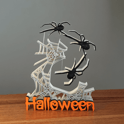 Halloween Spider Tensegrity Ornament #throwback 3d model