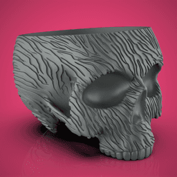 Zebra Skull Planter-Bowl 3d model