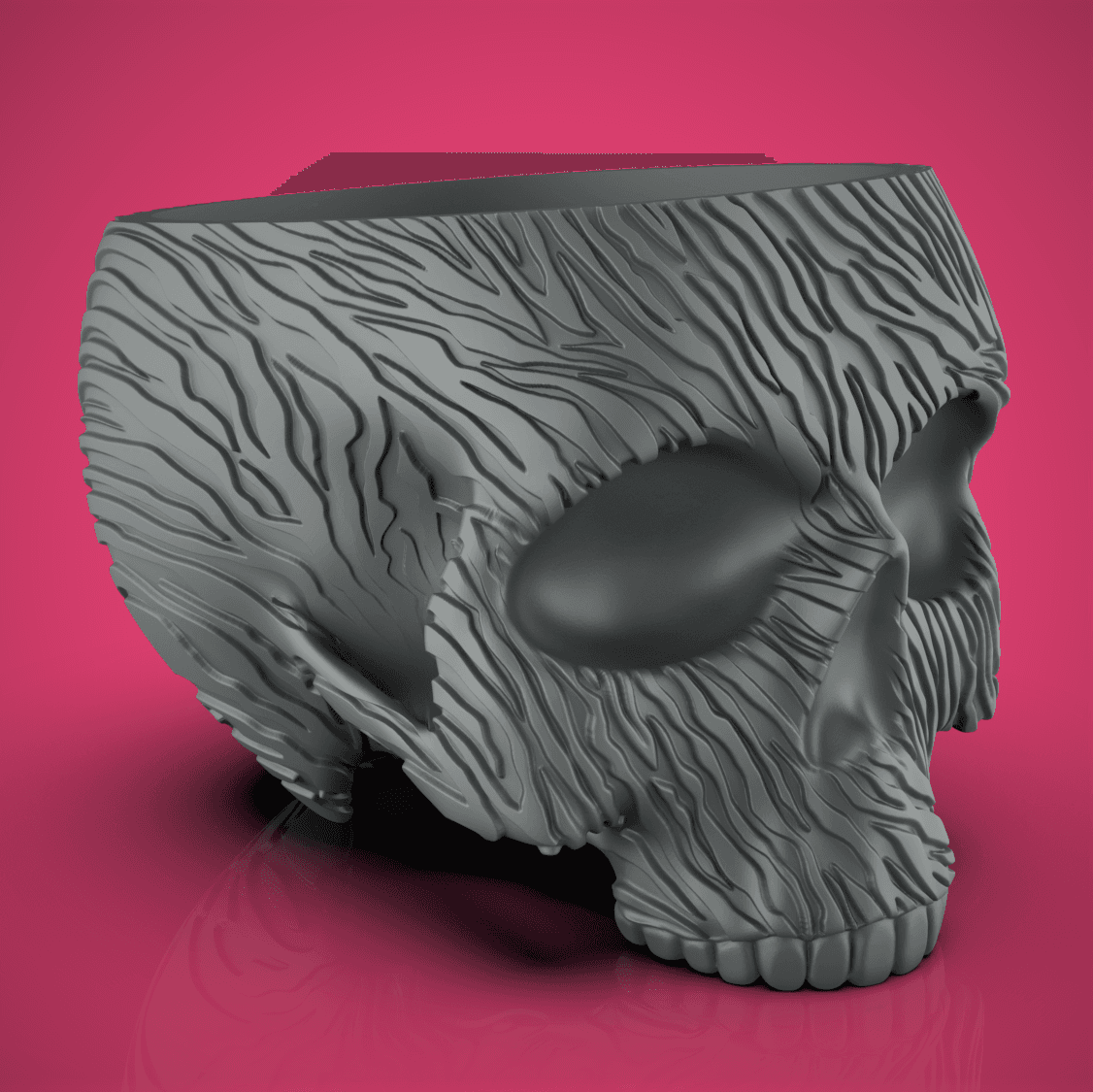 Zebra Skull Planter-Bowl 3d model