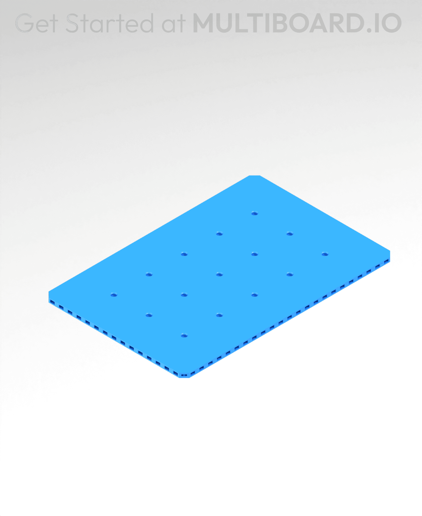 8x12 MU - Small Thread LU - MultiBoard Plate 3d model