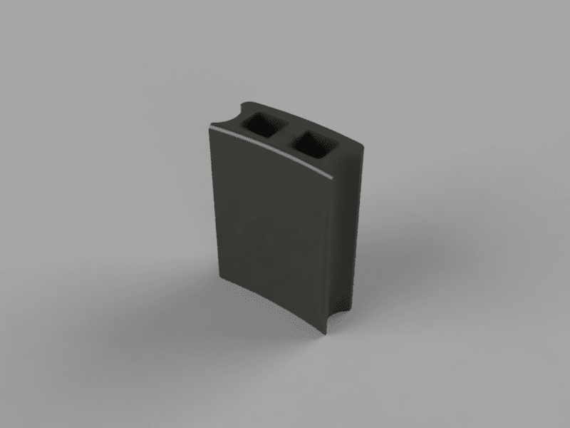 Sanding block for radius 9,5 3d model