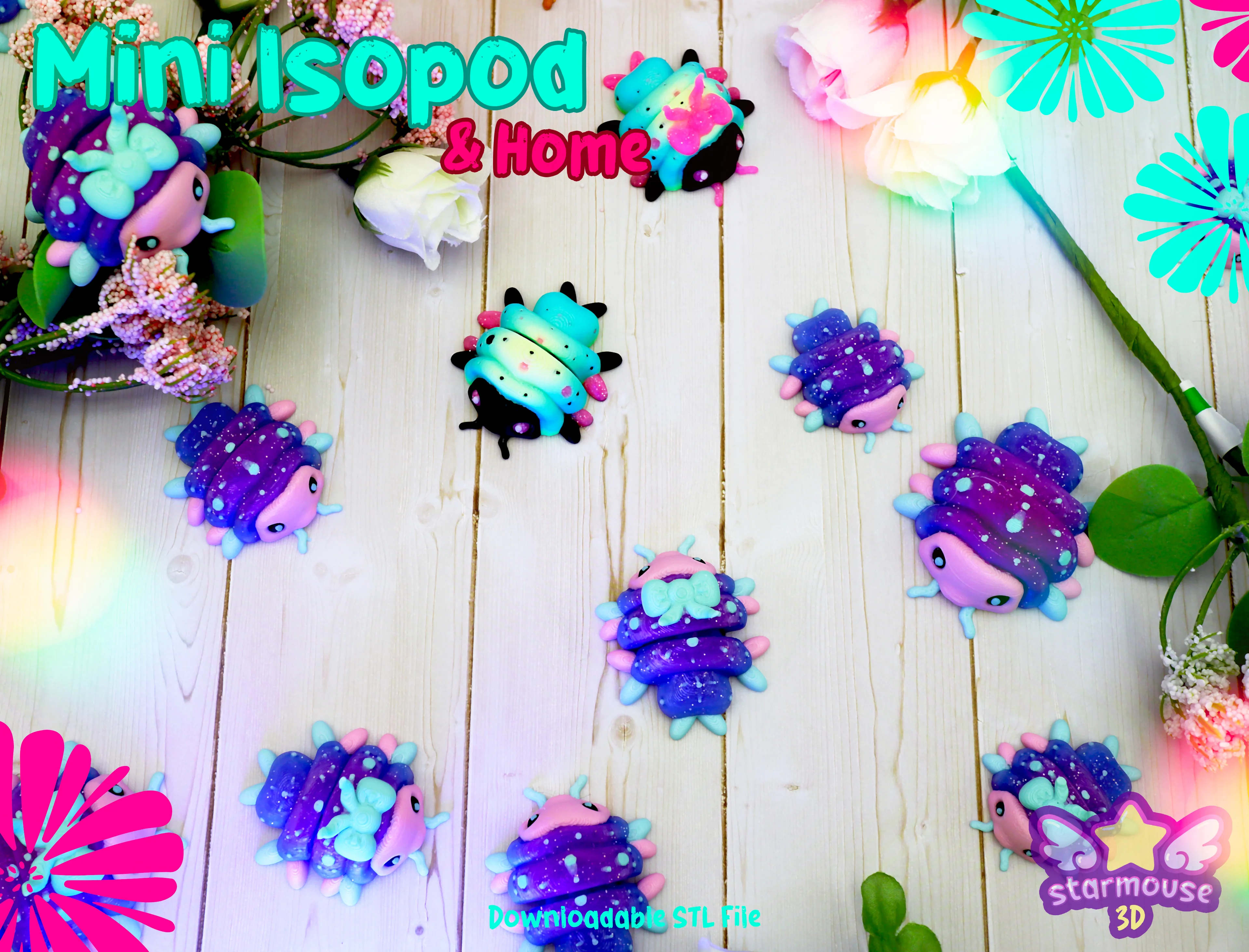 Mini Isopod Flexi + Home 3d model