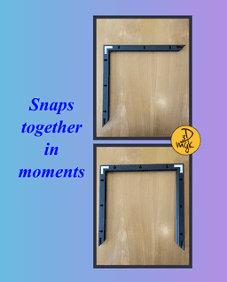 233 x 233mm Modular Picture Frame for Hueforge - TWIN SLOT 3d model