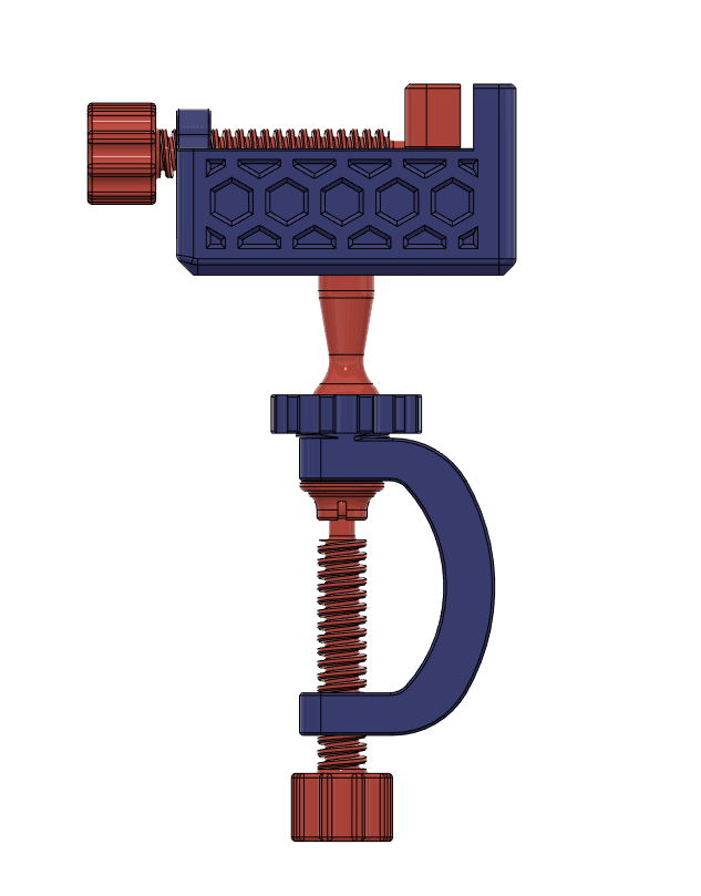 Atomic Vise - 100% Printable Desk Mount Vise 3d model