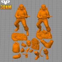 Ghostbuster Ray Stantz STL for 3D Printing ChibiSTL 3DXM 3d model