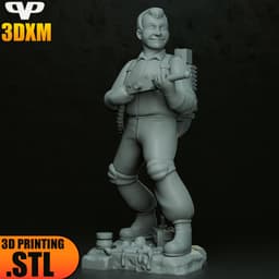 Ghostbuster Ray Stantz STL for 3D Printing ChibiSTL 3DXM 3d model