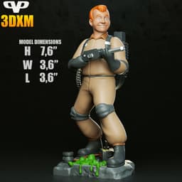 Ghostbuster Ray Stantz STL for 3D Printing ChibiSTL 3DXM 3d model