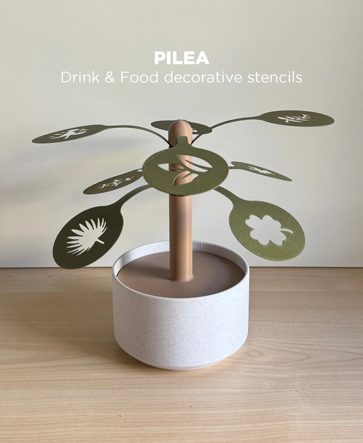 Pilea, Drink&Food decorative stencil set. 3d model