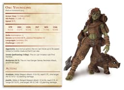 Orc - Foundling - PRESUPPORTED - Illustrated and Stats - 32mm scale 3d model