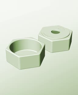 CH128-60-P Modular Stacking pierced container for home decor 3d model