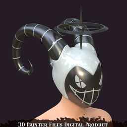 Lute The Exorcist Cosplay Helmet Hazbin Hotel 3d model