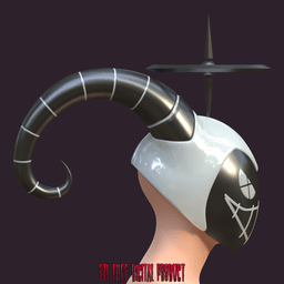 Lute The Exorcist Cosplay Helmet Hazbin Hotel 3d model