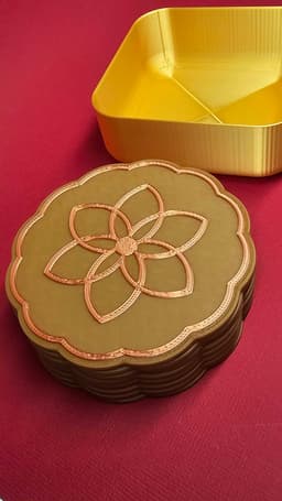 Tray | Coasters holder for 8 mooncake coasters | Designed as a mooncake tray for Mid-Autumn Festival 3d model