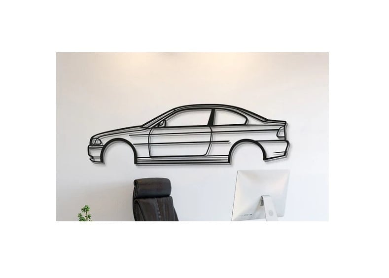 BMW - E46 Coupe Wall Art 3d model