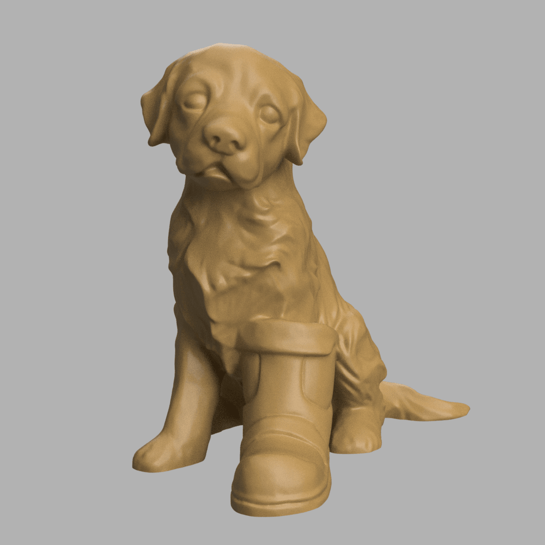 labrador with boot 3d model