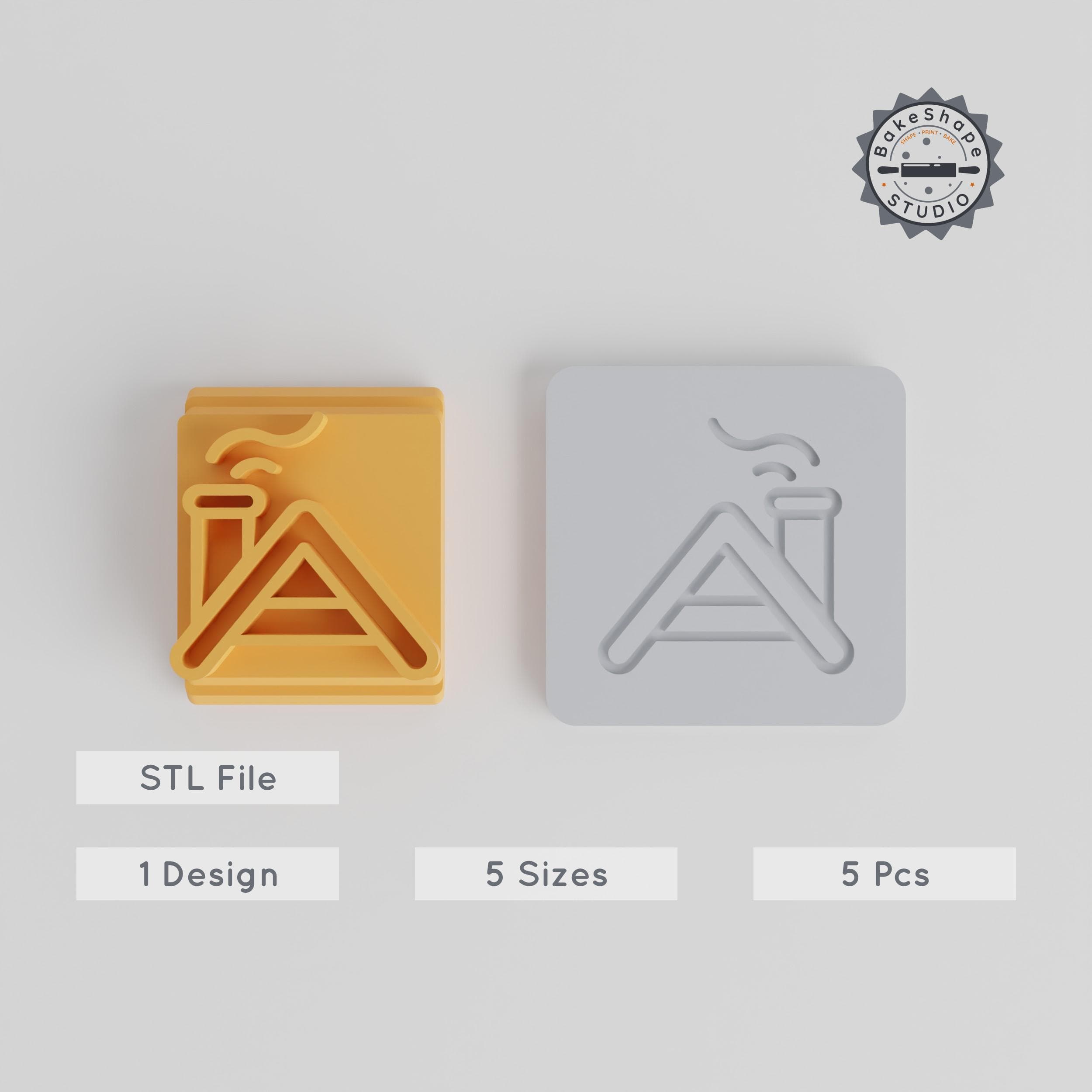 Burning Stamp Tile Set, 5 Sizes, Perfect for Clay, Cookies & Fondant, Party and Celebration Decoration PRODUCT_4578 3d model