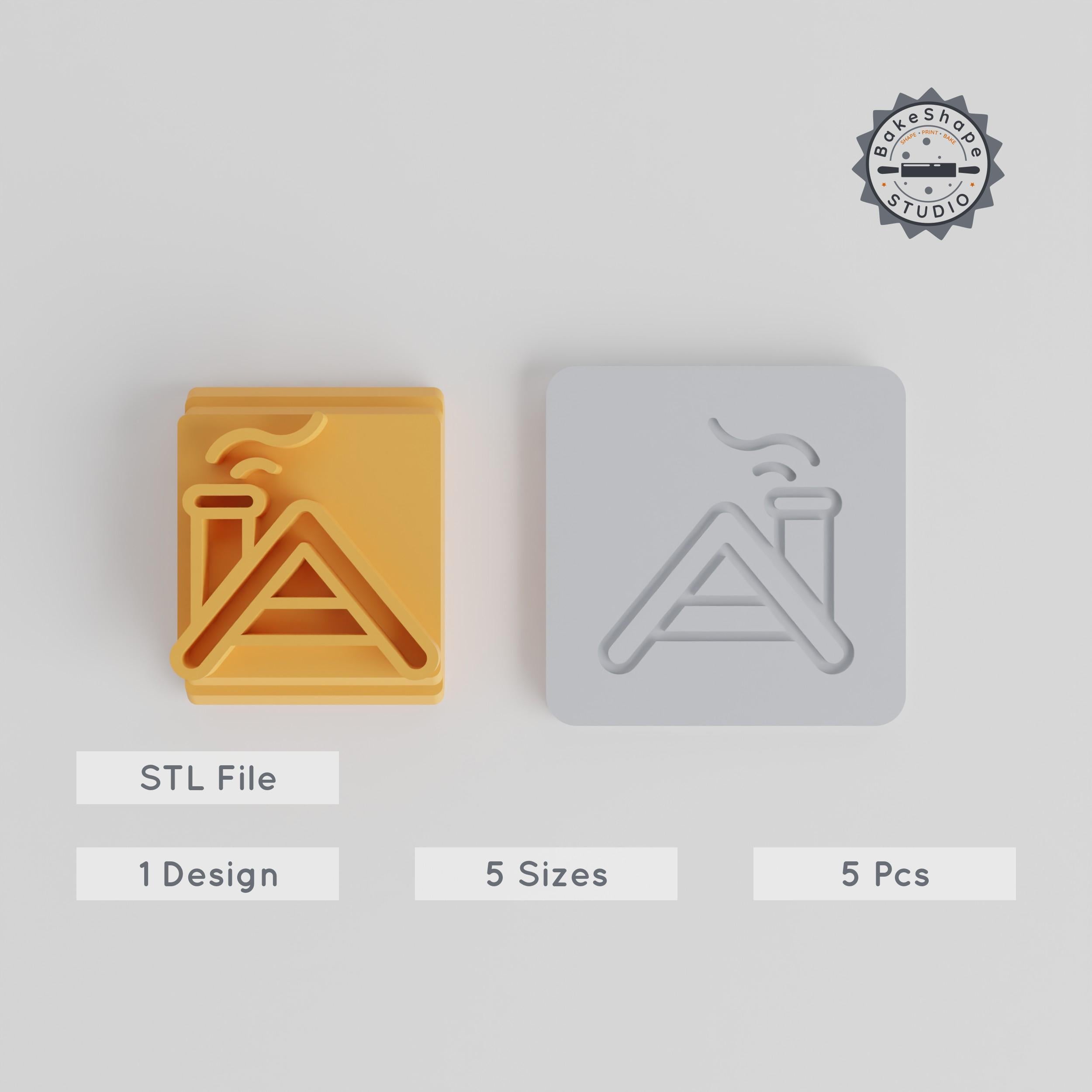 Burning Stamp Tile Set, 5 Sizes, Perfect for Clay, Cookies & Fondant, Party and Celebration Decoration PRODUCT_4578 3d model