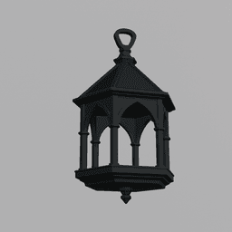 Gothic Bird Hanging Feeder – Hanging Garden Bird Feeder / Gothic Lantern Style Outdoor Decor 3d model