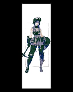 Artists Final Fantasy Style Depictions of Lady Elves - Set of bookmarks 3d model