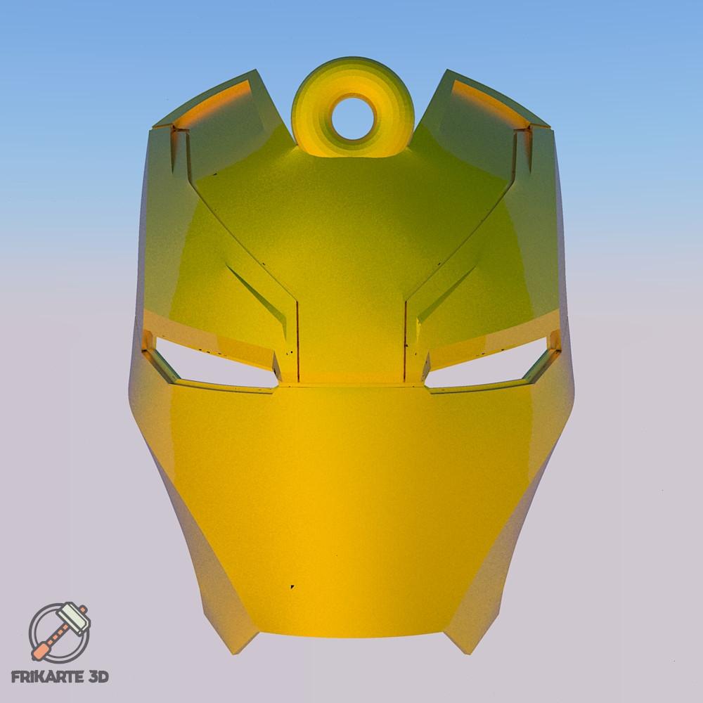 Iron Man MK46 Faceplate Keychain 3d model