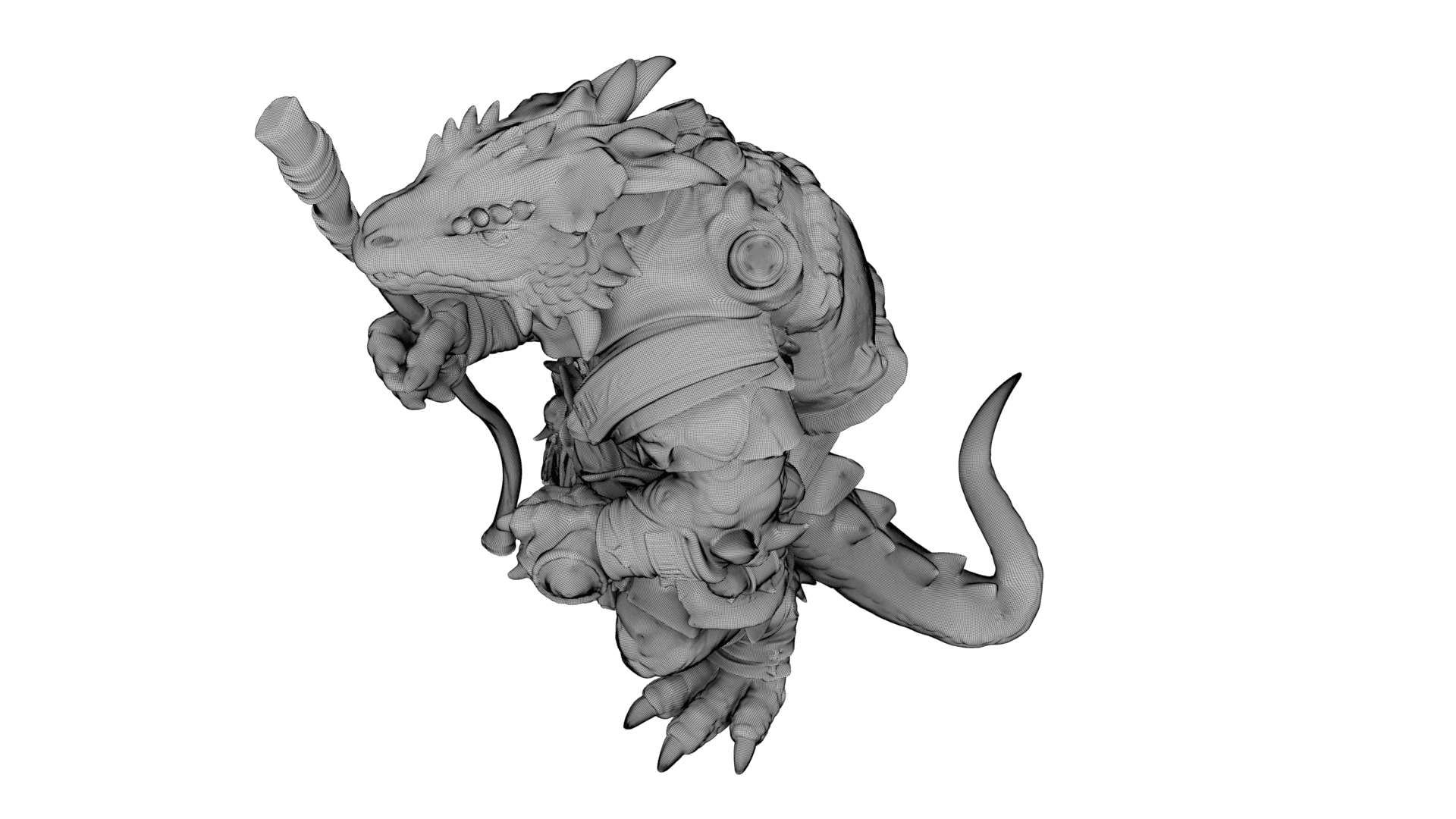 Azure Dragon Knight 3d model