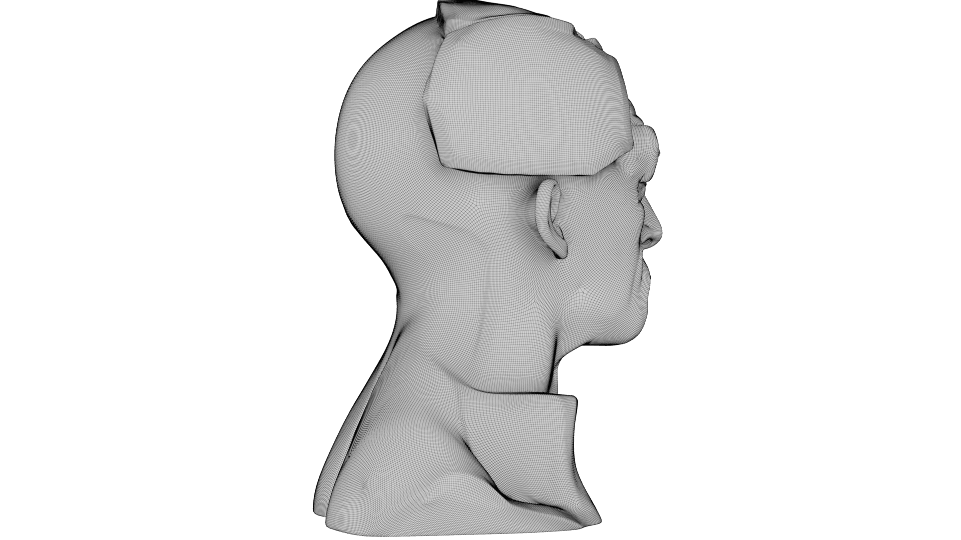 Kintsugi Portrait 3d model