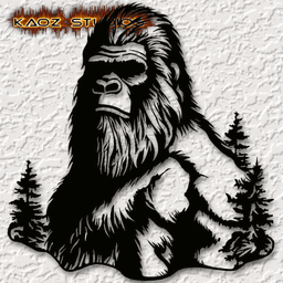 sasquatch wall art big foot wall decor bigfoot decoration 3d model