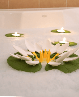 Bath Lilies - Wine Lily and CandleLily - Bath Wine Holder, and Tub Candle Floats, Frog 3d model