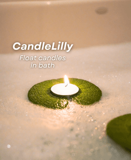 Bath Lilies - Wine Lily and CandleLily - Bath Wine Holder, and Tub Candle Floats, Frog 3d model
