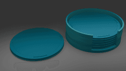 Coaster and Holder V1 3d model