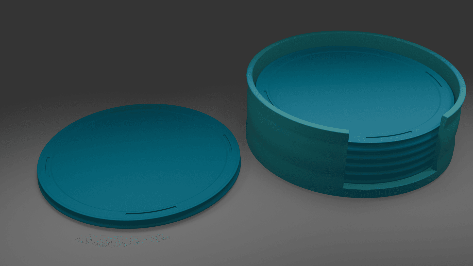 Coaster and Holder V1 3d model