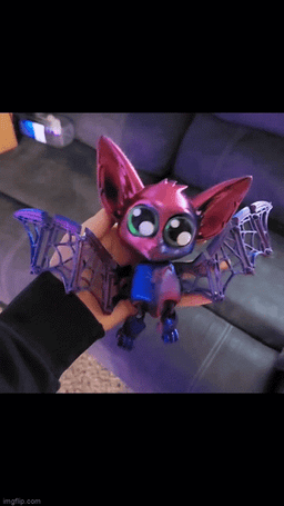 ARTICULATED HALLOWEEN BAT FLEXI WITH WEB WINGS 3d model