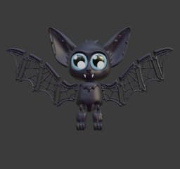 ARTICULATED HALLOWEEN BAT FLEXI WITH WEB WINGS 3d model