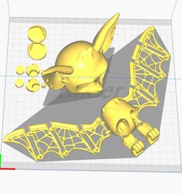 ARTICULATED HALLOWEEN BAT FLEXI WITH WEB WINGS 3d model