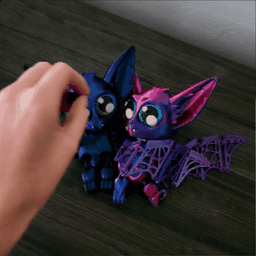 ARTICULATED HALLOWEEN BAT FLEXI WITH WEB WINGS 3d model