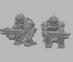FHW: Zorblin Cyber Trooper w Blasta 3d model