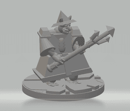 FHW:: Cult of The Flat Moon Trident space goblin 3d model
