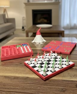 CHRISTMAS BOARD GAME COLLECTION WITH SWEET CHRISTMAS GNOMES / GAME / BOARD / TOY / CHRISTMAS FEELING 3d model