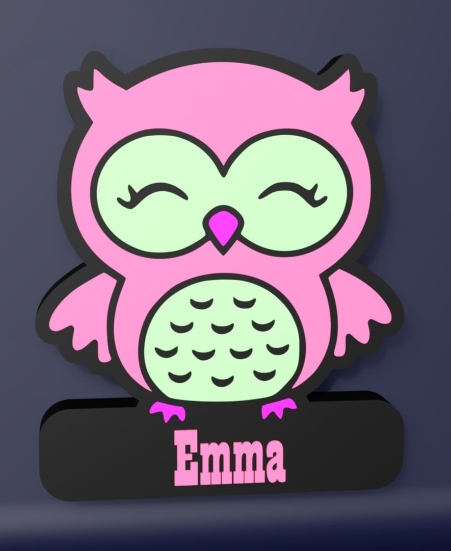 Cute Owl – LED Strip compatible 3d model