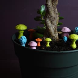 Mini mushroom bookmarks, keychains and decoration 3d model