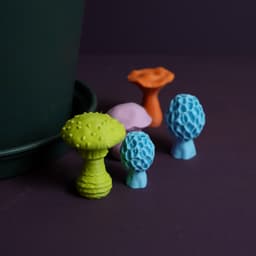 Mini mushroom bookmarks, keychains and decoration 3d model
