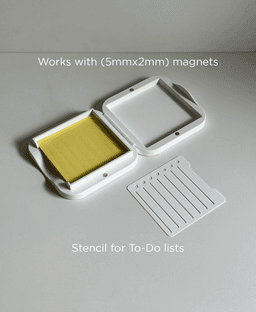Noted, sticky notes case with stencil. 3d model