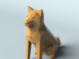 Low-poly Shiba Inu 3d model