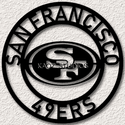 San Francisco 49ers sign football wall art 2024 superbowl decoration 3d model