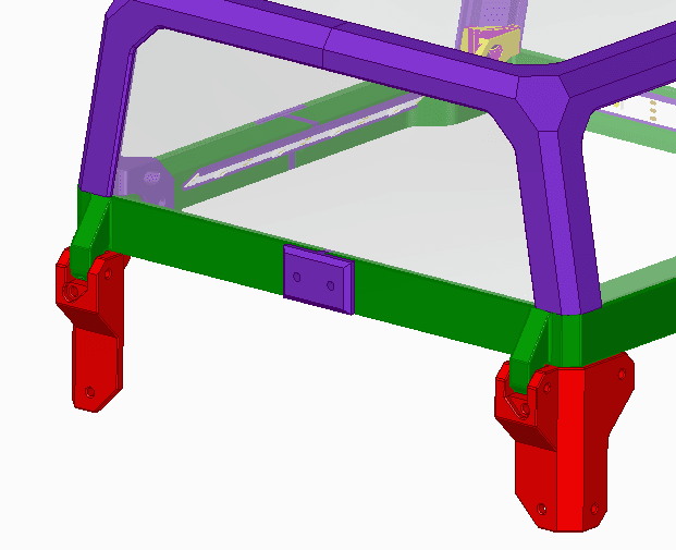 Improved Hinged Voron V0.1 Top-hat with LED holders 3d model